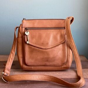Vintage Fossil Leather Crossbody Bag